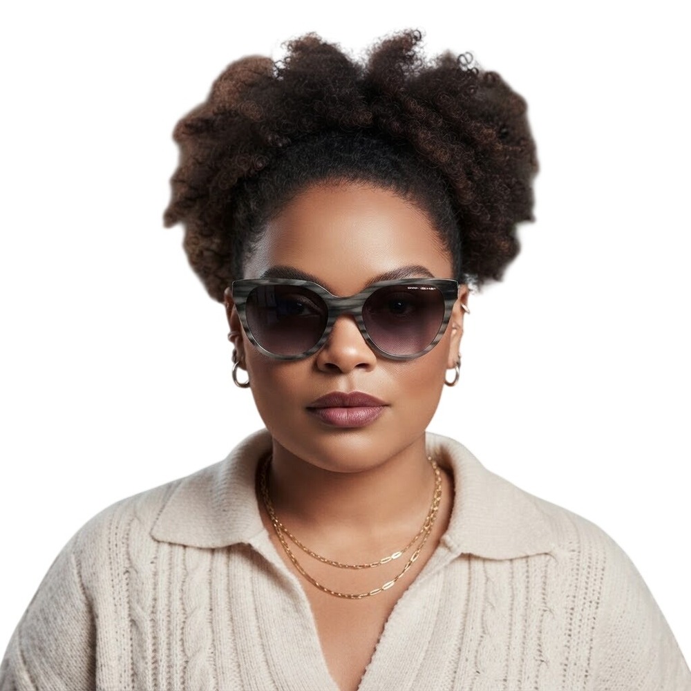 Karl Lagerfeld Sunglasses Grey Black Women's Designer Shades Luxury Sunnies Vaca